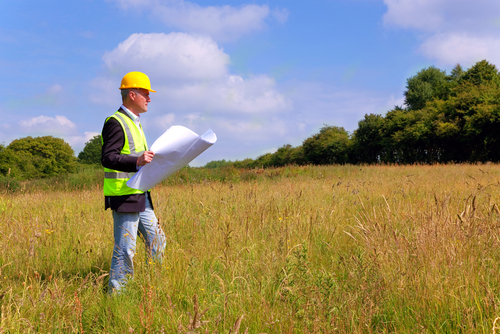 man surveying