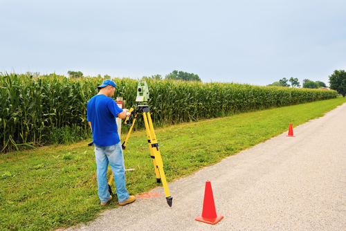 man surveying