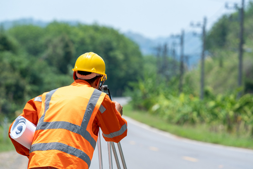 man surveying